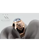 Ring Vintage Aquamarine Štýl Originálny vintage 14K Produkt s Pink Gold VRC078R